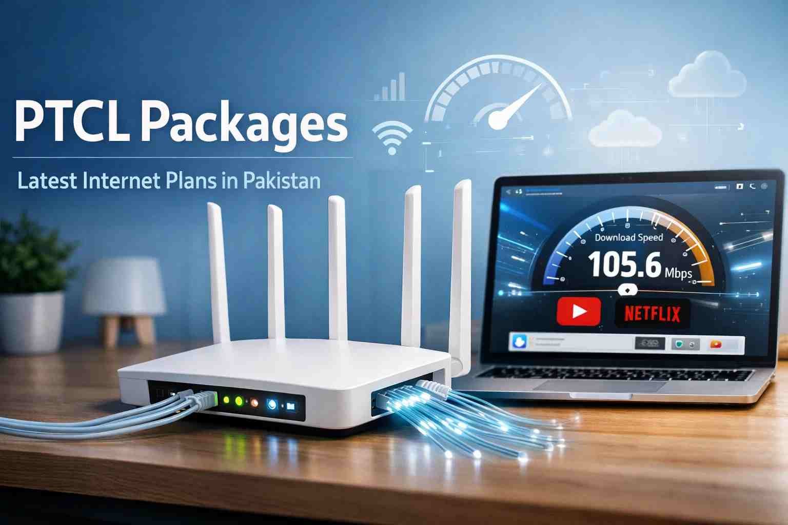 PTCL packages with fiber and DSL plans in Pakistan